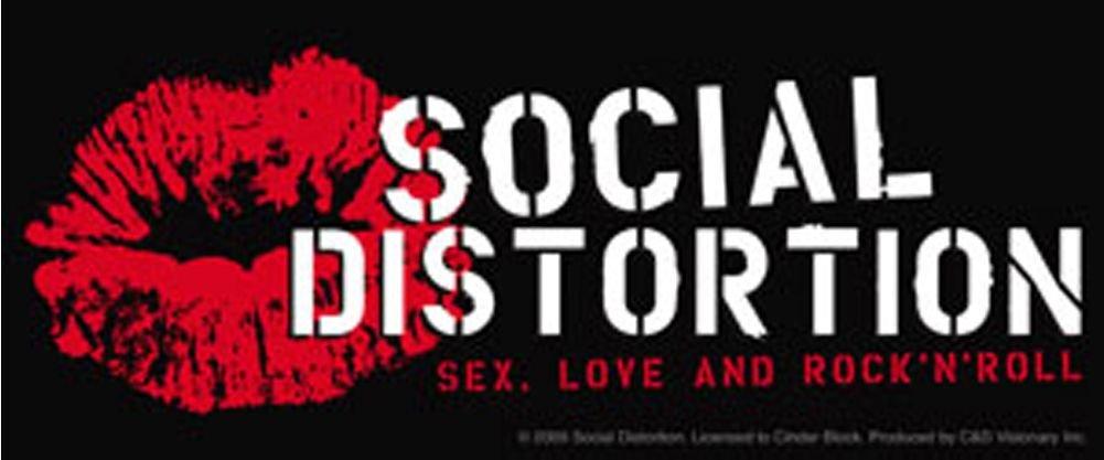 Social Distortion Logo - Social Distortion Lip Logo Sticker