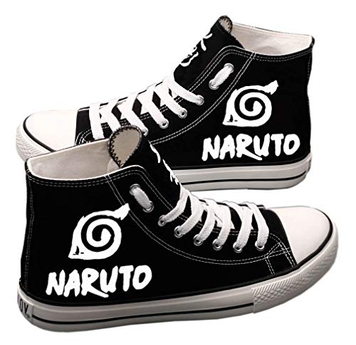 Top Shoe Logo - Amazon.com. E_LOV Naruto Anime Logo Hand Painted Canvas Shoes High