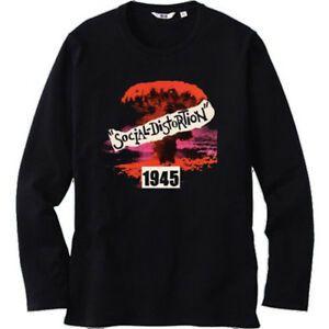 Social Distortion Logo - Social Distortion 1945 A Bomb Logo Men's Long Sleeve Black T-Shirt ...