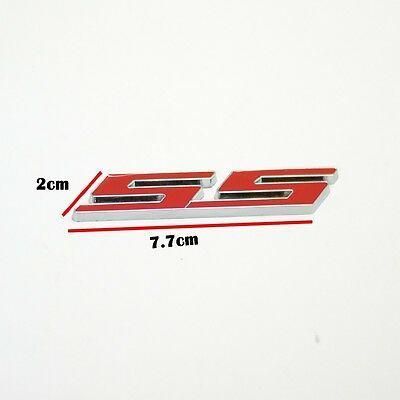 SS Car Logo - METAL CHROME RED SS Logo Emblem Car 3D Badge Sticker For Chevrolet ...