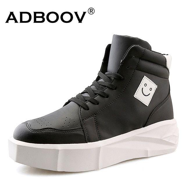 Top Shoe Logo - mens thick sole heighten increasing boots fashion boys flat platform ...