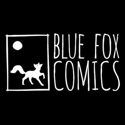 Black and Blue Fox Logo - Blue Fox Comics