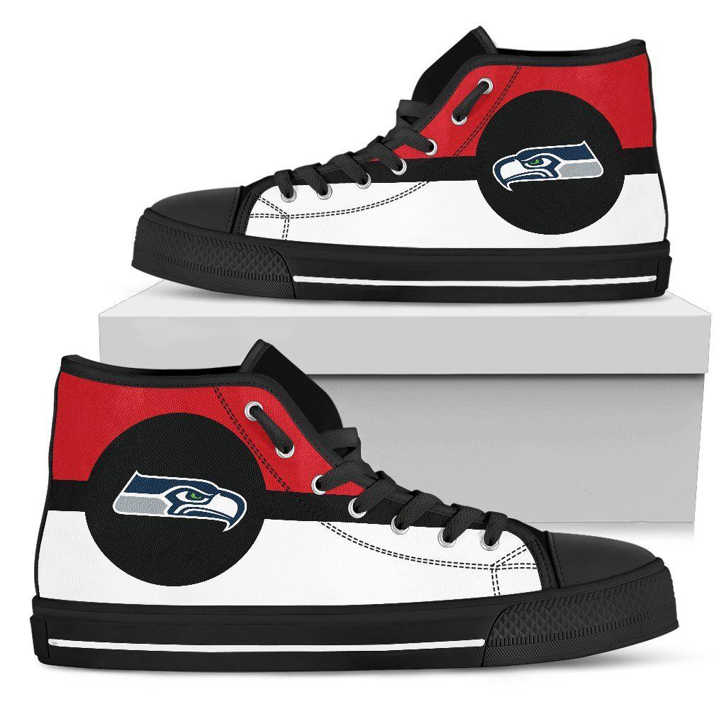 Top Shoe Logo - Bright Colours Open Sections Great Logo Seattle Seahawks High Top ...