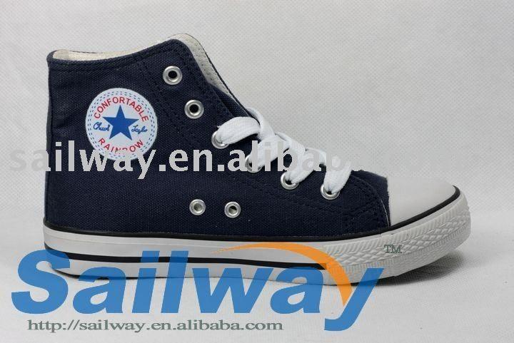 Top Shoe Logo - New High Top Canvas Sneakers Men Shoes With Side Logo Printed All