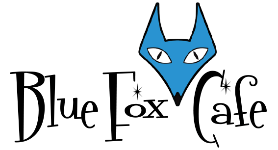 Black and Blue Fox Logo - Blue Fox Cafe. Breakfast All Day In a Big Way!