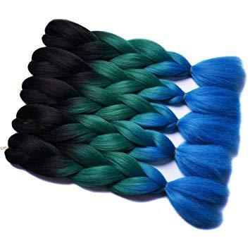 Ombre Colored Logo - Amazon.com : 5 Packs Ombre Braiding Hair Extensions Three Tone ...