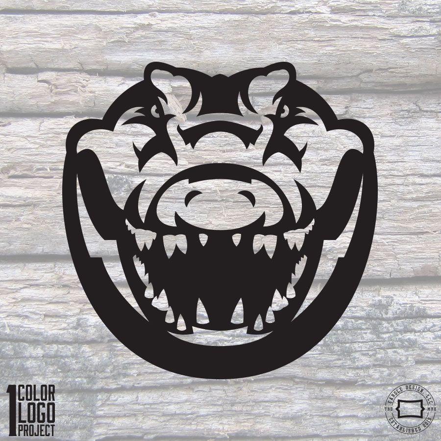 Black Alligator Logo - one color logo project — American Eargle
