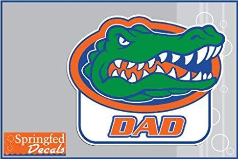 Alligator Sports Logo - Florida Gators DAD w/ GATOR HEAD LOGO Vinyl Decal Car