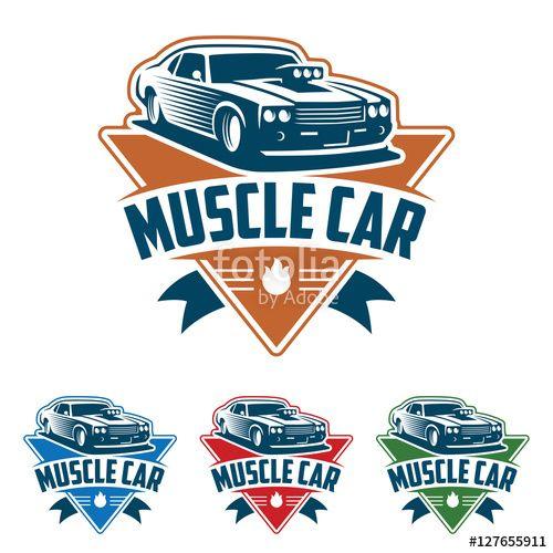 Vintage Auto Sales Logo - Muscle car logo, retro logo style, vintage logo