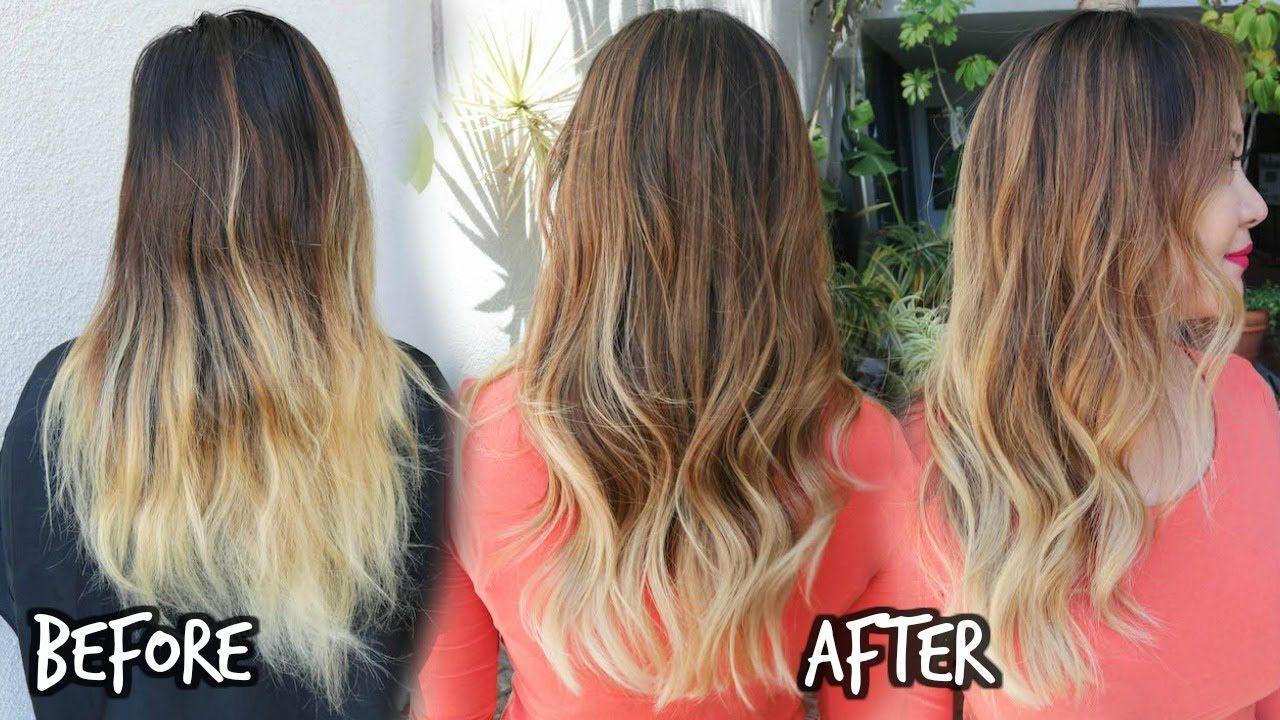 Ombre Colored Logo - Balayage Ombre Color Touch Up - YouTube