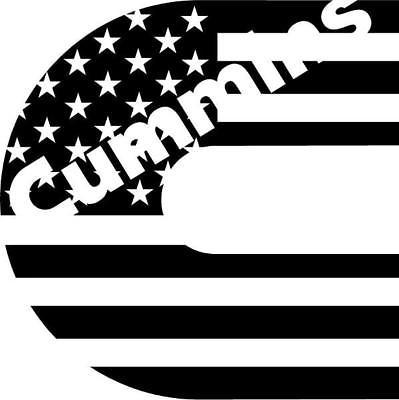 Cummins Flag Logo - CUMMINS DODGE MOPAR American Flag Decal Sticker Vinyl Graphic ...