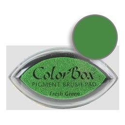 Green Eye Shaped Logo - Colorbox Fresh Green Pigment Small Ink Pad - Cat's Eye Shaped Stamp Pad