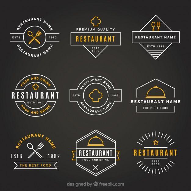 Elegant Food Logo - Vintage restaurant logos with elegant style Vector | Free Download