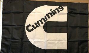 Cummins Flag Logo - Cummins Flag 3x5 Black Racing Banner Car Garage Diesel Power Engine