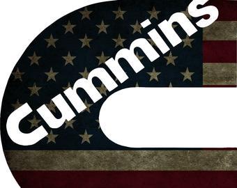 American Flag Cummins Logo - Cummins decal | Etsy