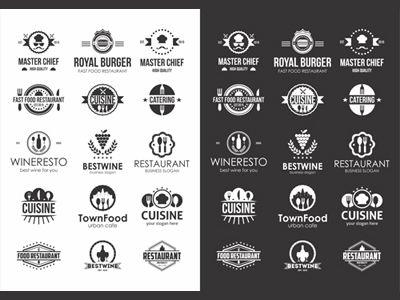 Elegant Food Logo - Restaurant and Food Logo Badges & Labels by Djjeep_Design. Dribbble