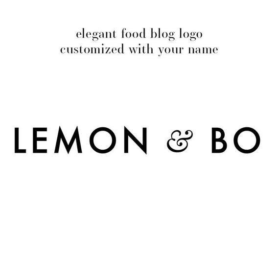 Elegant Food Logo - Food Blogger Logo Elegant Hip Premade Food Blog Logo