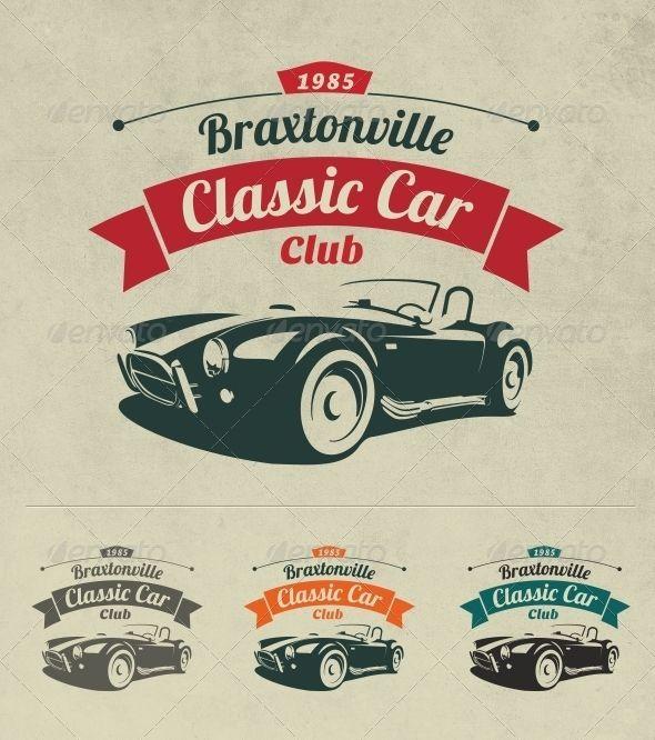Vintage Automotive Logo - Classic Car Club Logo. CAR CLUB BADGES & LOGOS. Logos, Logo design