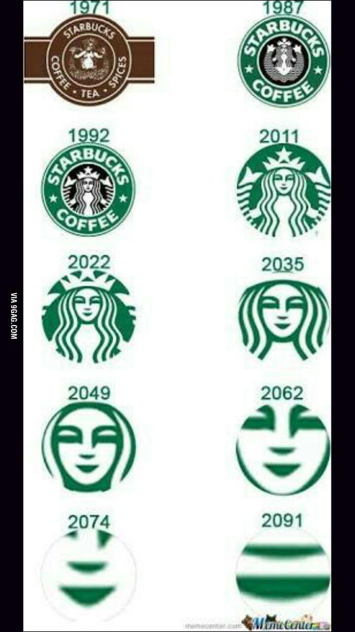 Real Starbucks Logo - Starbucks logo in the future - 9GAG