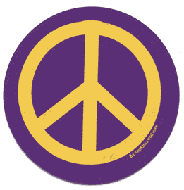 Purple Peace Sign Logo - Purple Peace Sign Round sticker