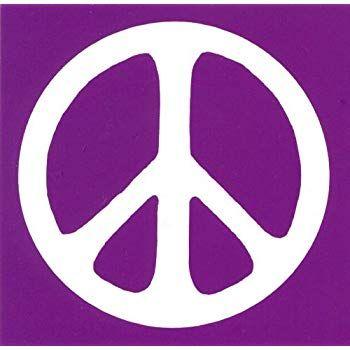 Purple Peace Sign Logo - Amazon.com: Peace Sign - White Over Purple – Peace / Anti-War ...