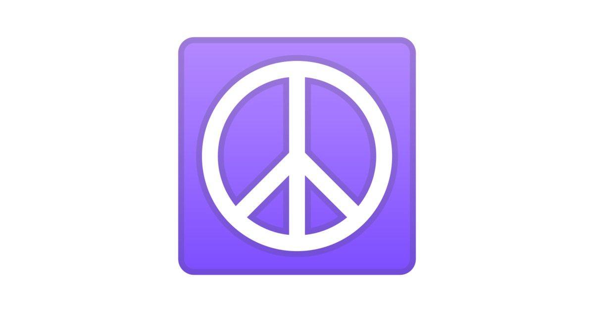 Purple Peace Sign Logo - What does ☮ - Peace Symbol Emoji mean?