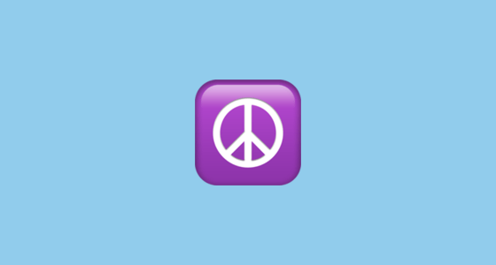 Purple Peace Logo - ☮ Peace Symbol Emoji