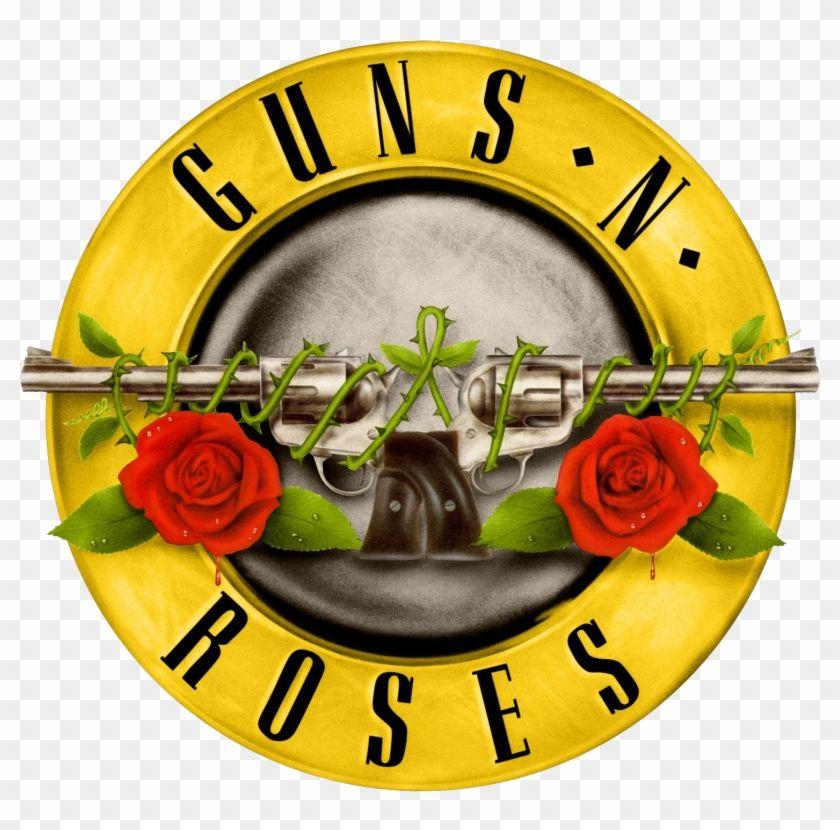 Rose and Yellow Logo - Guns N' Roses Logo - Guns And Roses Sign - Free Transparent PNG ...