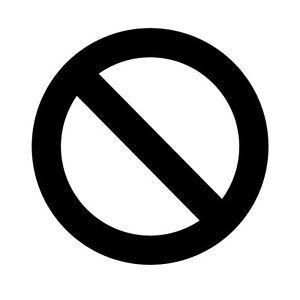 No Circle Logo - No No Circle Stop Cross Out Sign Logo Vinyl Decal Sticker