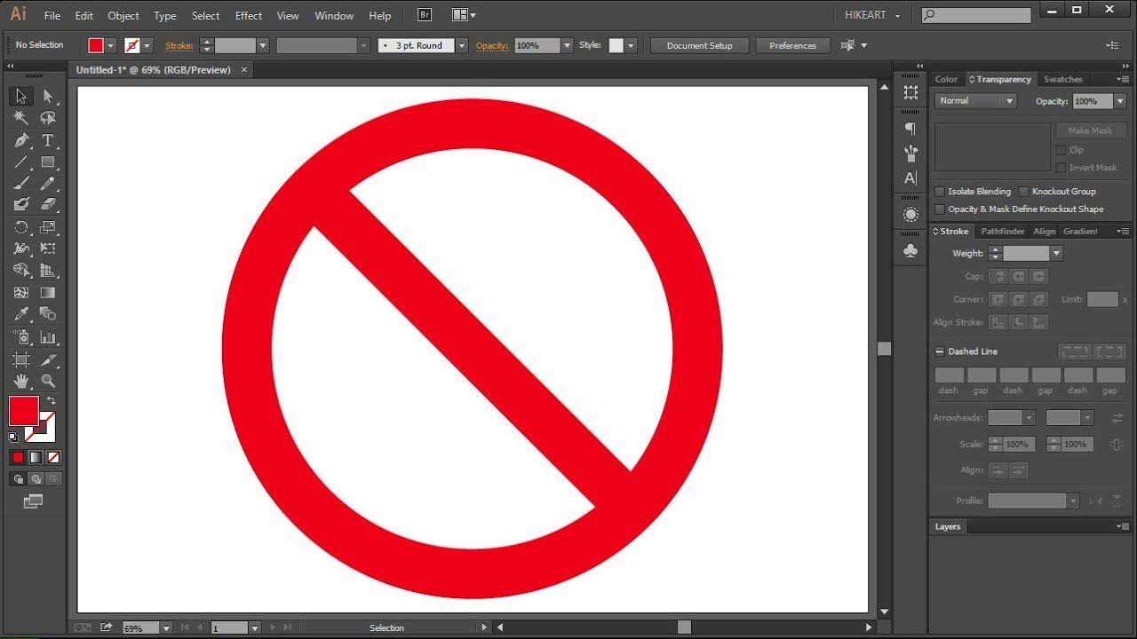 No Circle Logo - How to Draw The No Symbol in Adobe Illustrator - YouTube