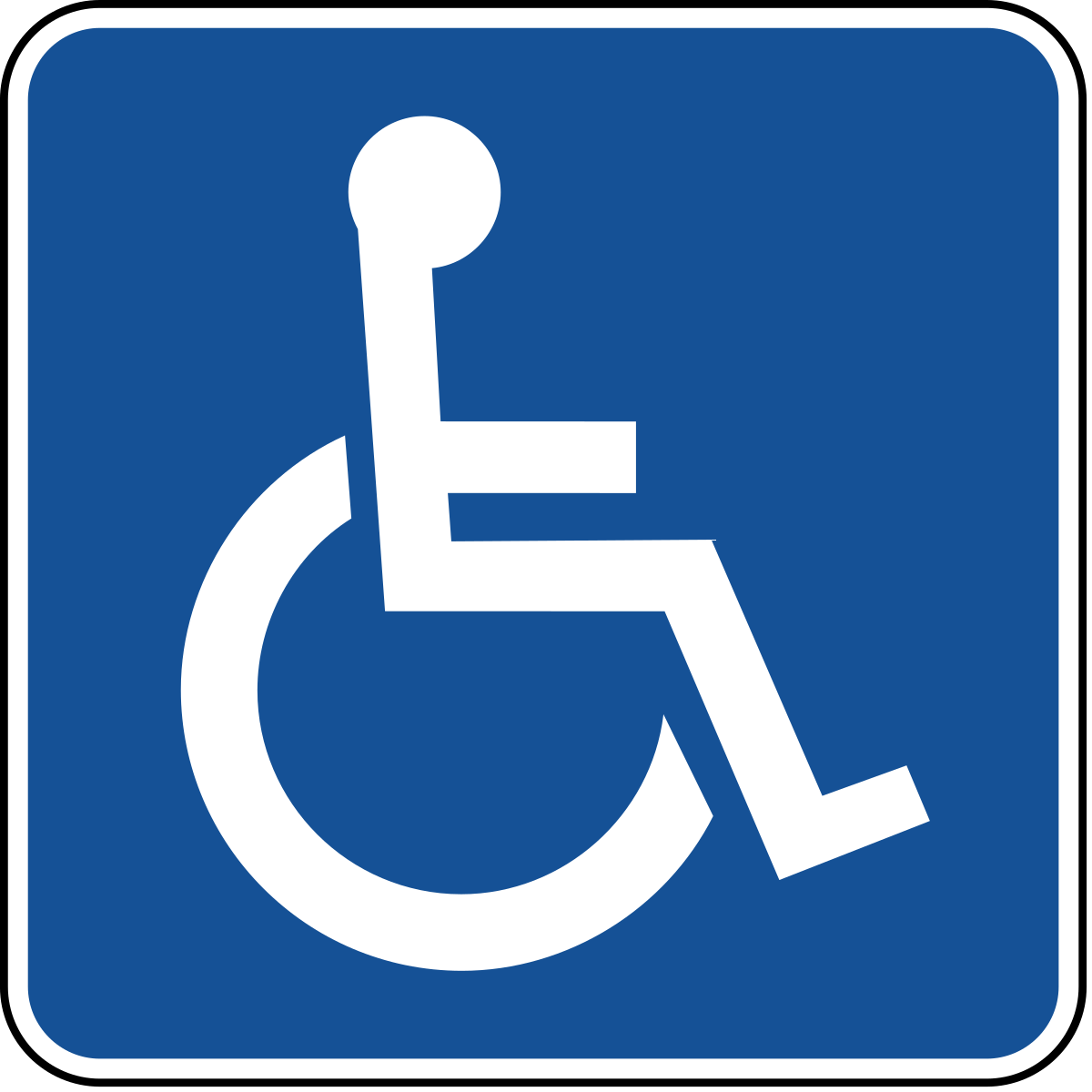 Blue Sign Logo - International Symbol of Access