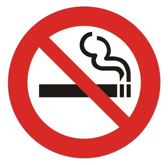 No Circle Logo - No Smoking Logo Round Circular Self Adhesive Stickers Labels Signs