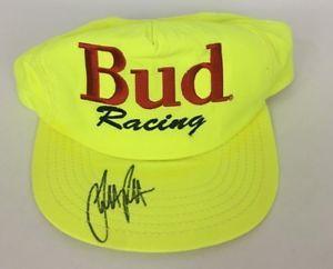 Yellow Bud Logo - Vintage 90's Neon Yellow Bud Budweiser Racing Snapback Hat Cap