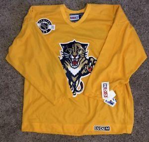 Yellow Bud Logo - Florida Panthers CCM Center Ice Practice XL Yellow Jersey Bud Light ...