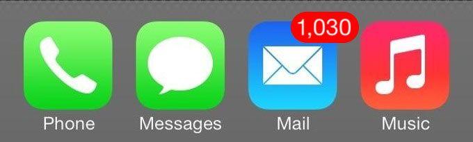 iPhone Messages App Logo - How to Turn off the Annoying Unread Count on Mail app Icon in iOS 7.x?