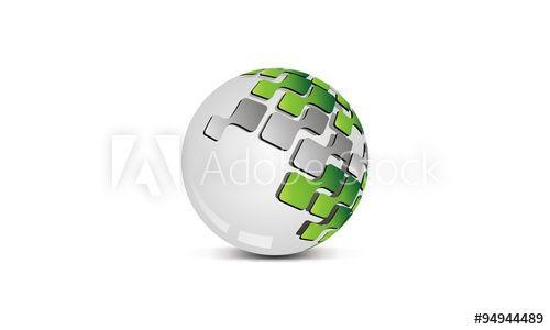 Globe Data Logo - globe data digital technology logo this stock vector