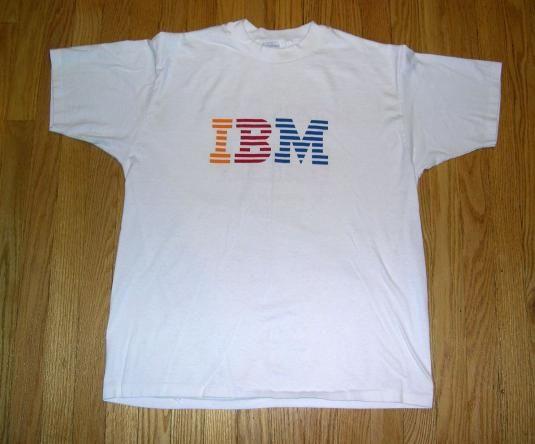 Vintage IBM Logo - Vintage 90s IBM Rutgers T-Shirt Rainbow Logo Size XL