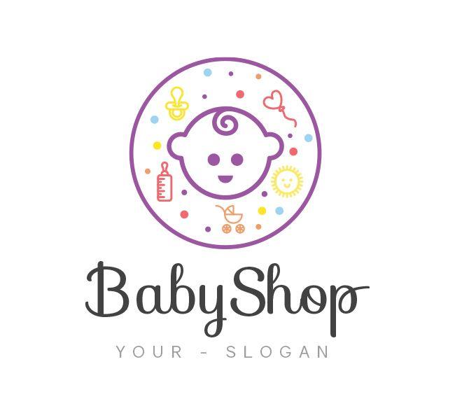 Baby in Circle Logo - Baby Shop Logo & Business Card Template - The Design Love