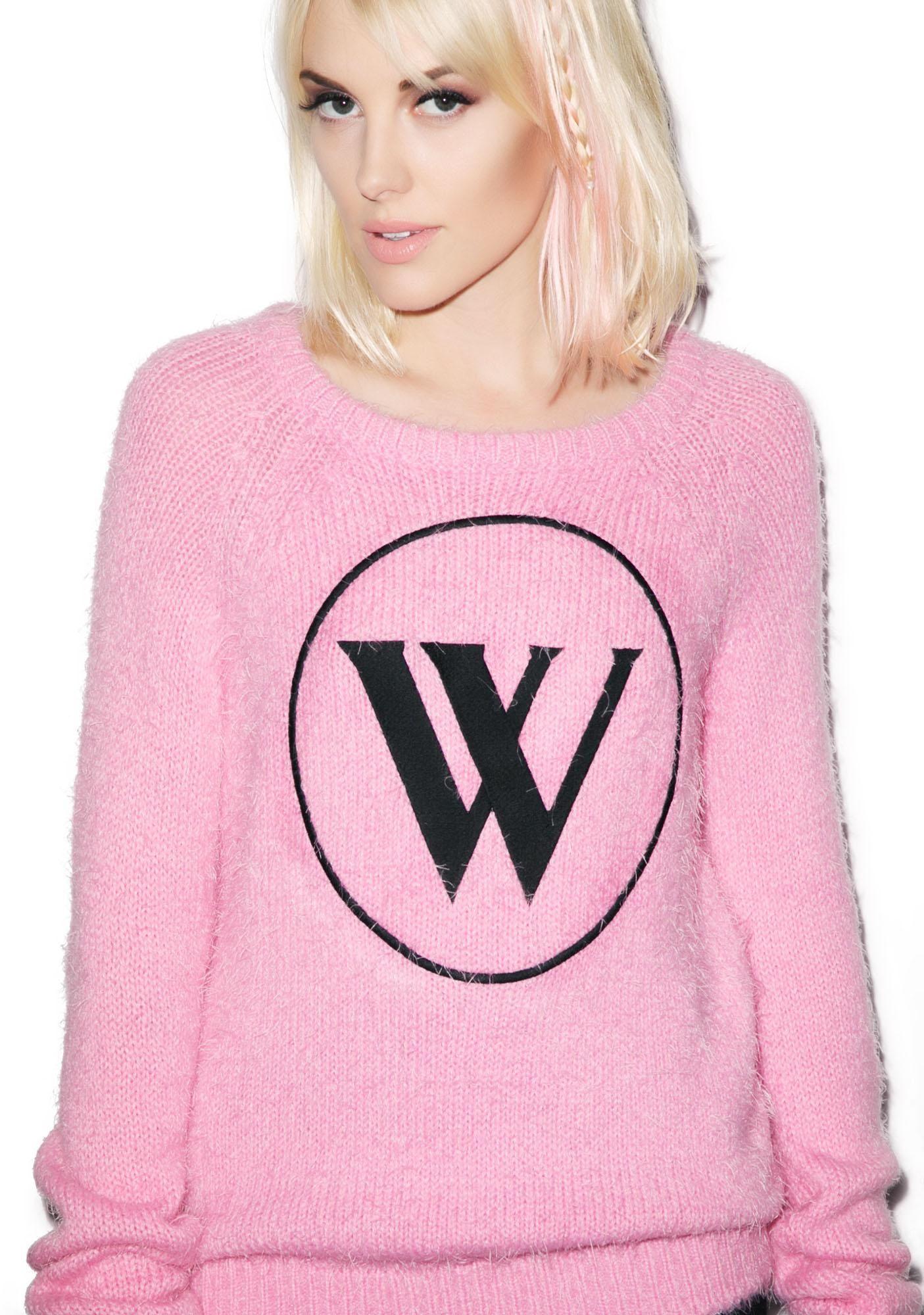 Wildfox Couture Logo - Wildfox Couture Logo Party Sweater | Dolls Kill