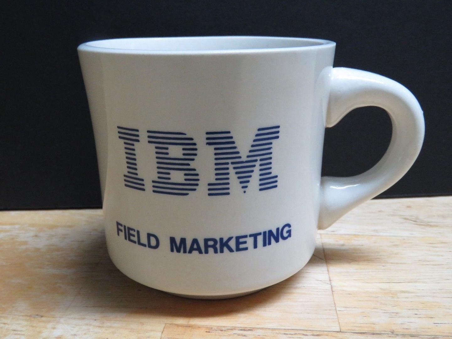Vintage IBM Logo - Vintage IBM Coffee Cup Tea Cup Fiekd Marketing and IBM Logo