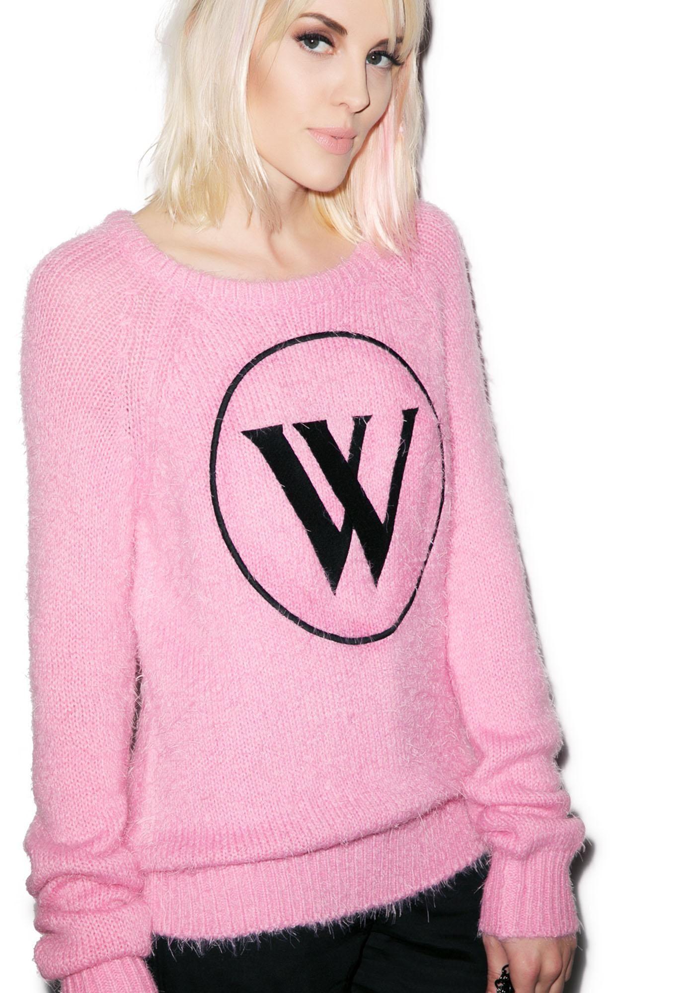 Wildfox Couture Logo - Wildfox Couture Logo Party Sweater | Dolls Kill