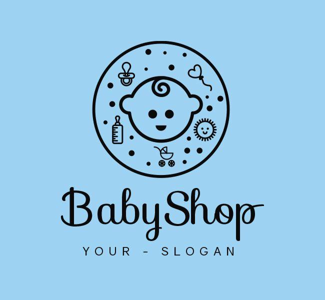 Baby in Circle Logo - Baby Shop Logo & Business Card Template Design Love