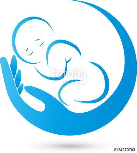Baby in Circle Logo - Hand, Kind, Baby, Logo Stock Image And Royalty Free Vector Files
