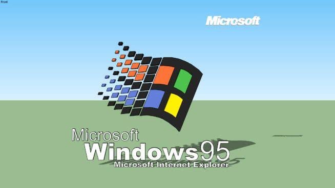 Microsoft Windows 95 Logo - Microsoft Windows 95 Logo | 3D Warehouse