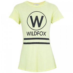 Wildfox Couture Logo - WILDFOX COUTURE ASOS YACHT CLUB NEON YELLOW LOGO TEE TSHIRT TOP M 12