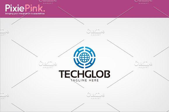 Globe Data Logo - Tech Globe Logo Template ~ Logo Templates ~ Creative Market