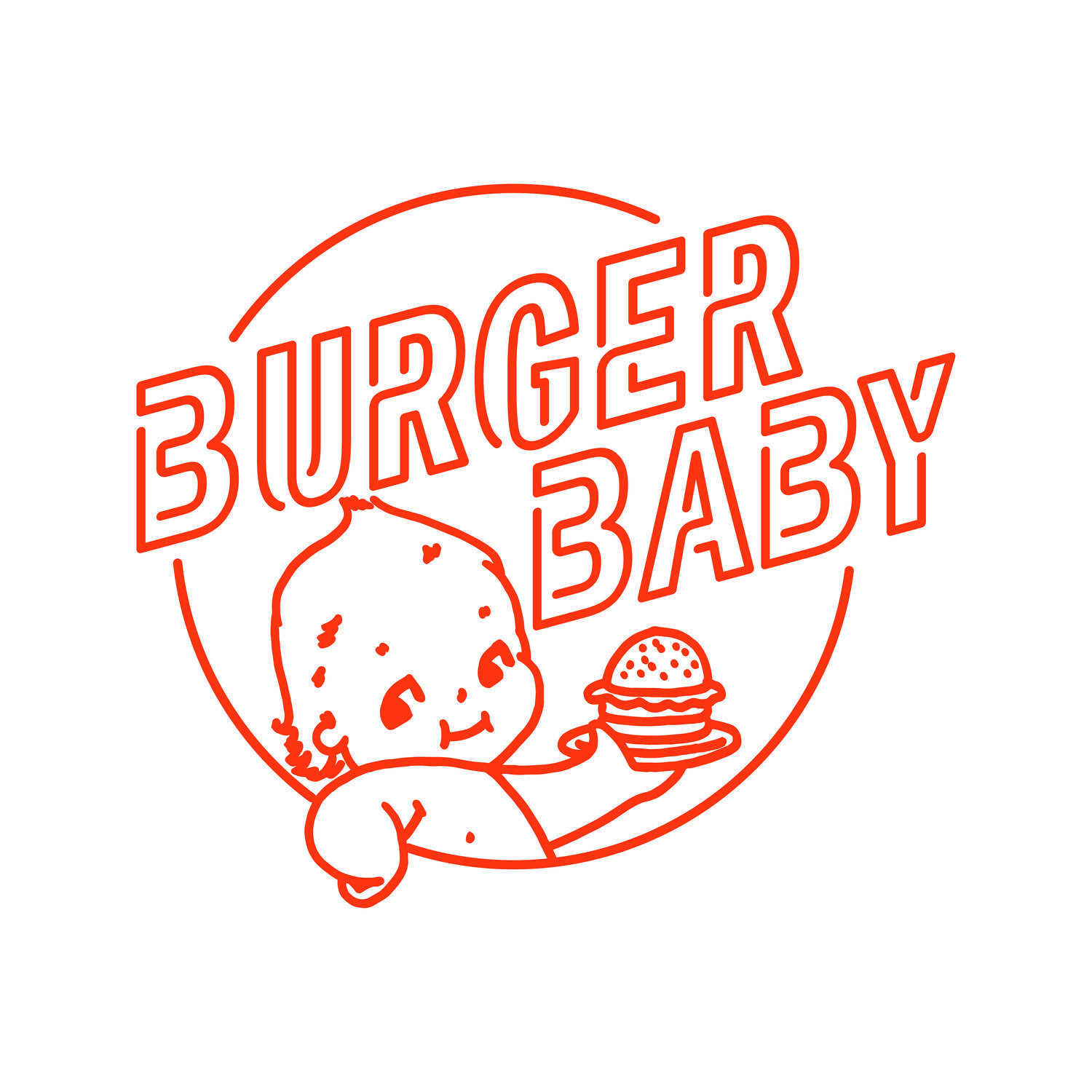 Baby in Circle Logo - Burger Baby Margaret River