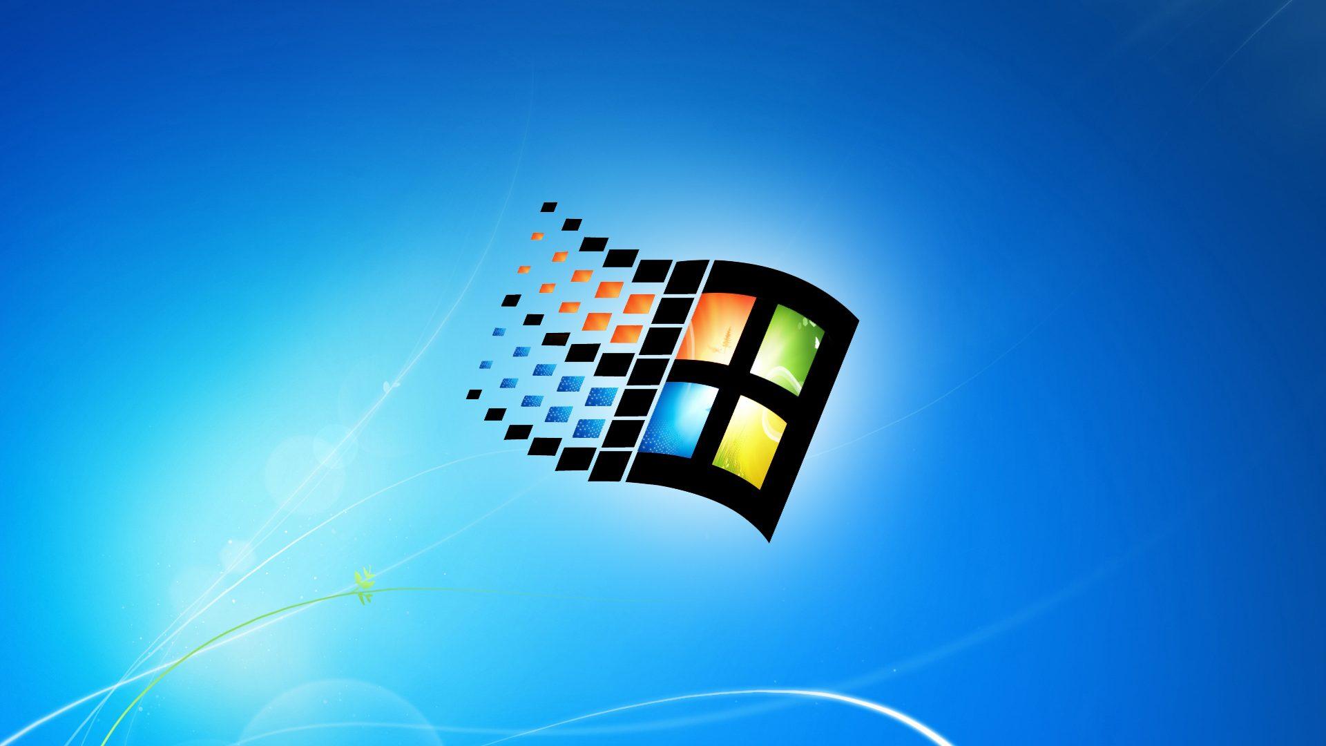 Microsoft Windows 95 Logo - Classic Microsoft Windows 95 Logo Wallpaper | PaperPull