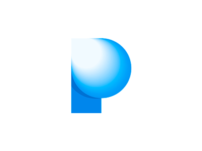 Drip Letter in Logo - P for Perspire fitness, logo design mark by Alex Tass, logo designer