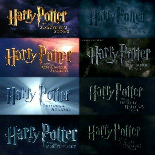Harry Potter Movie Logo - Harry Potter Logos Movies 1-7 Part 2 | Harry Potter | Harry Potter ...